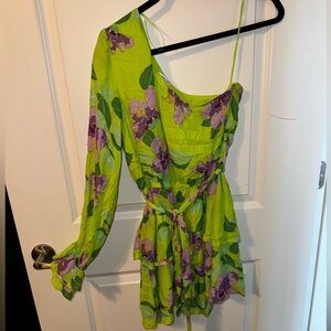 Green and Purple Floral Dress by Copper Honey